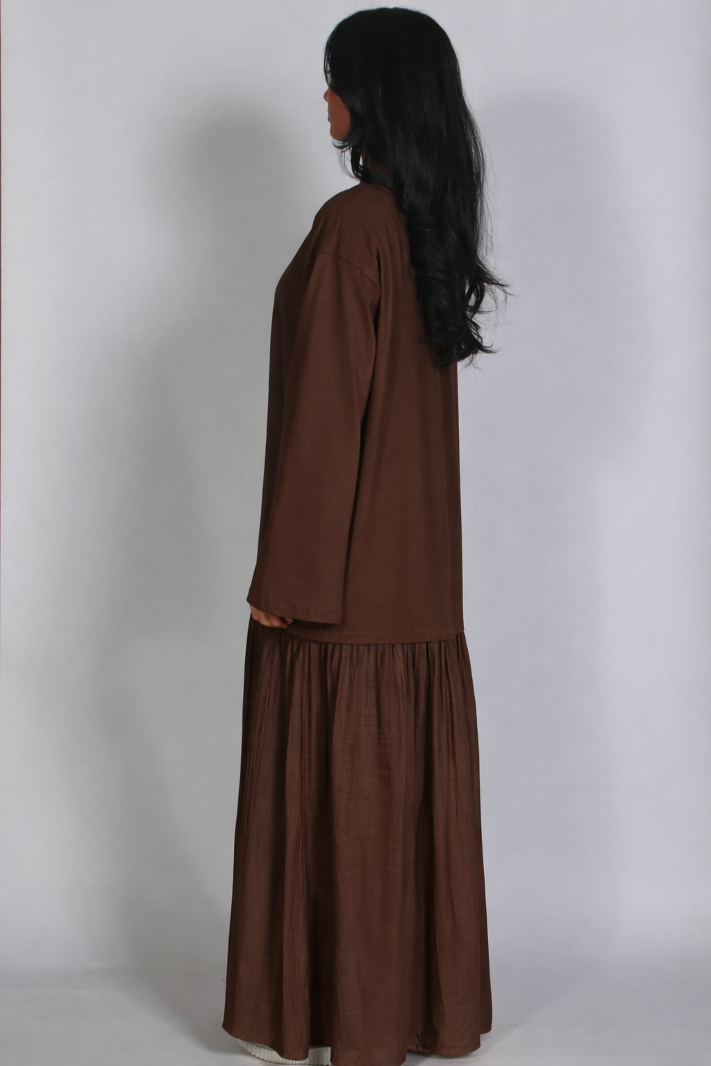 Mika longsleeve dress Choco