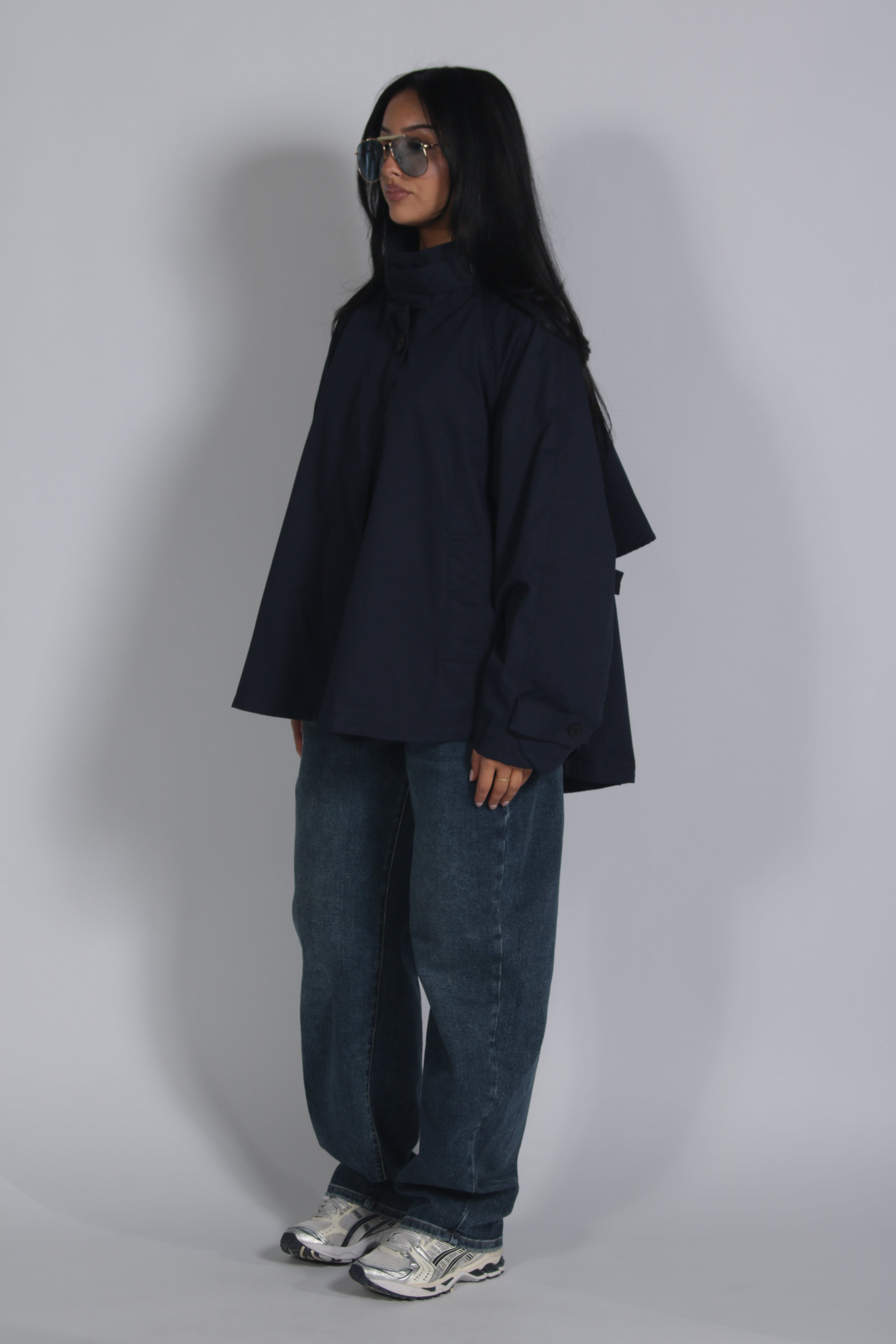 Short trench Navy
