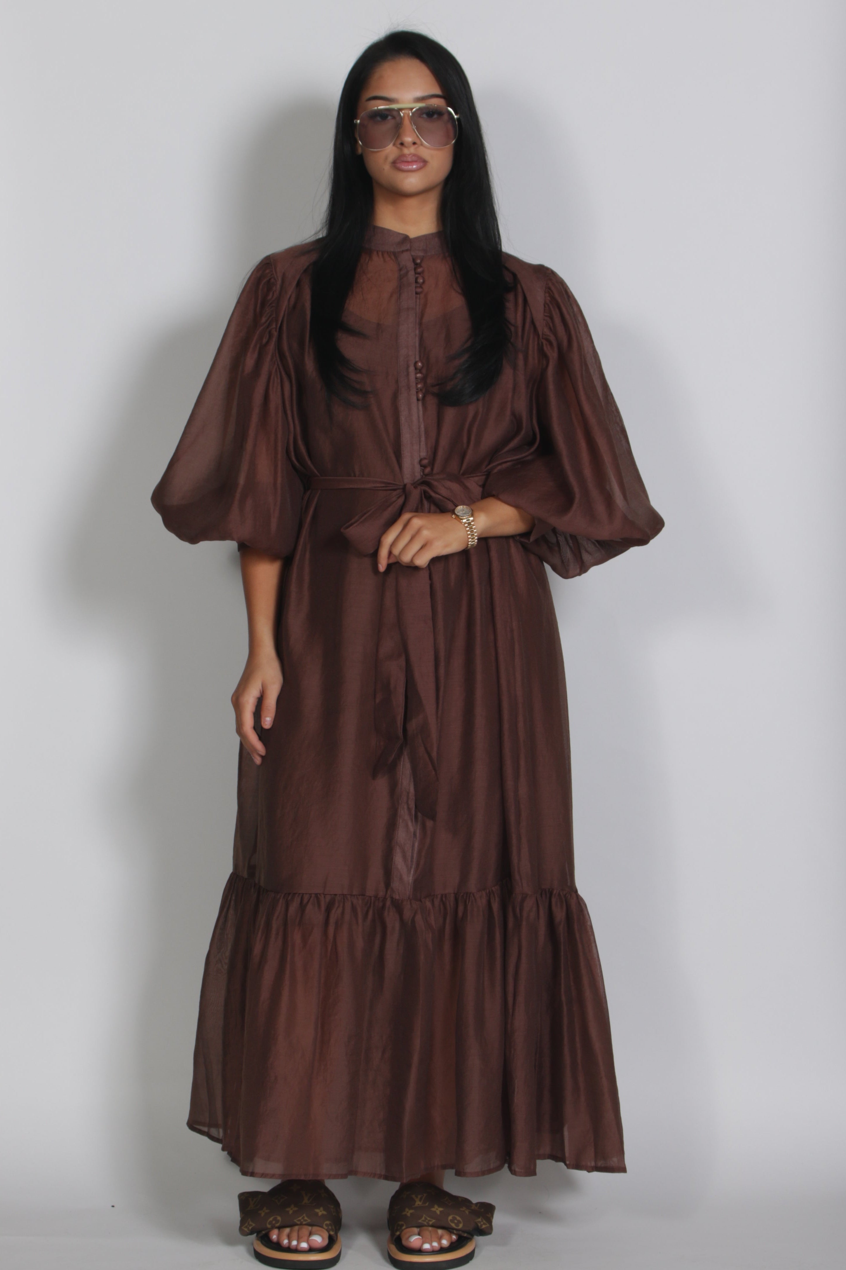 Amira dress Brown