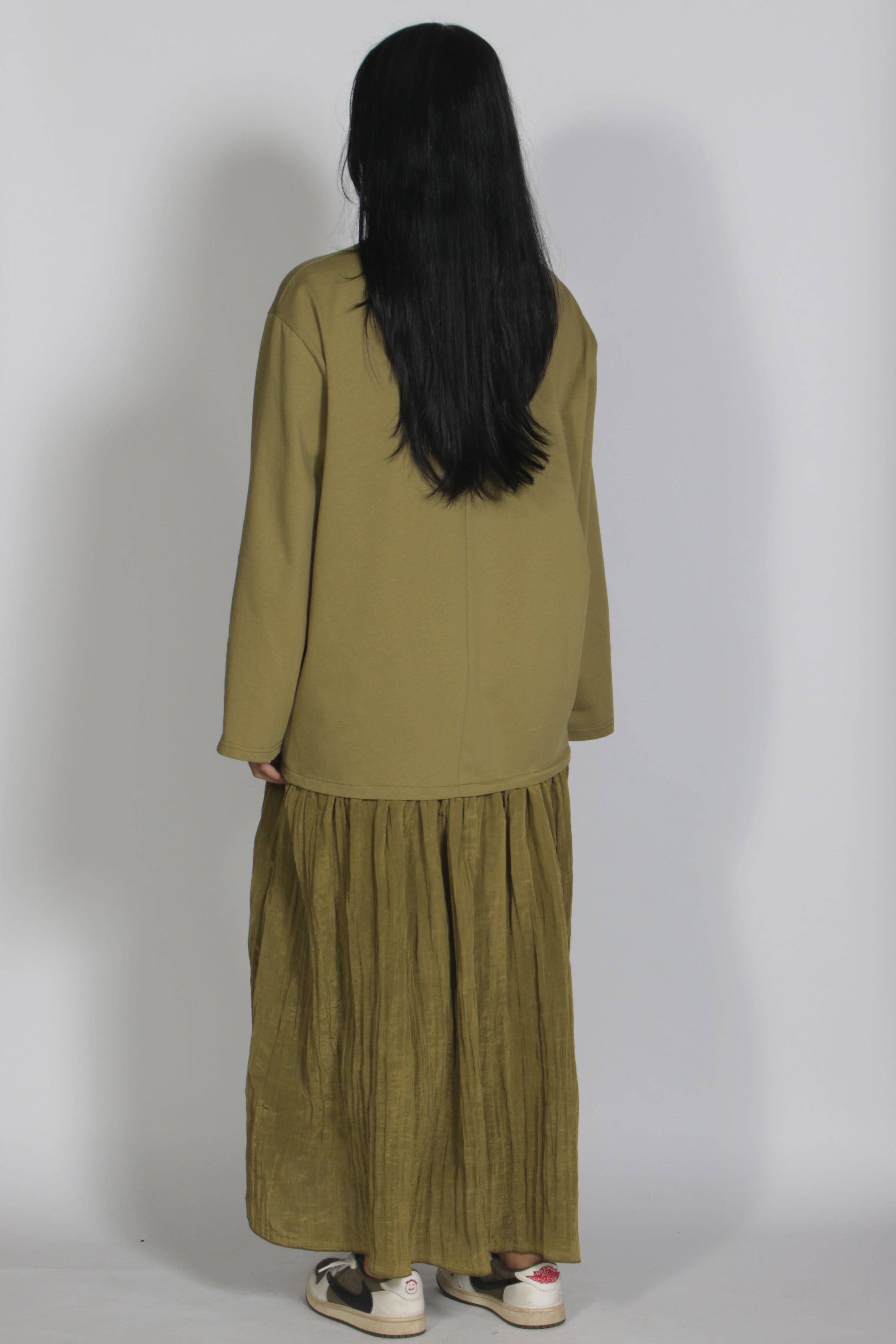 Mikki longsleeve dress Matcha green