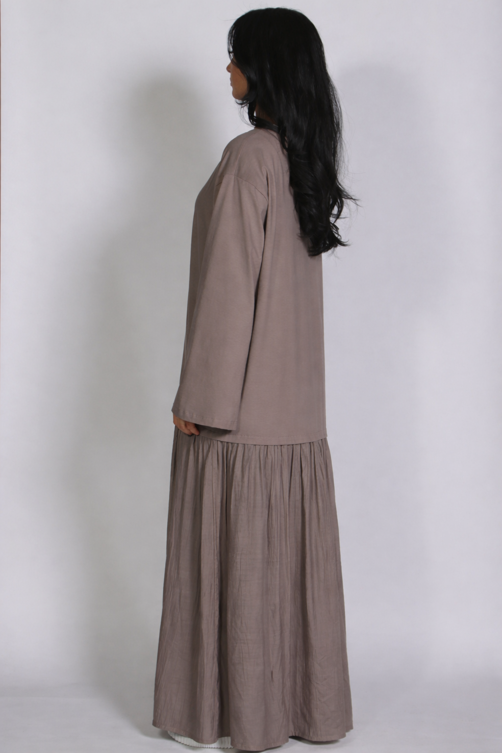 Mika longsleeve dress Taupe