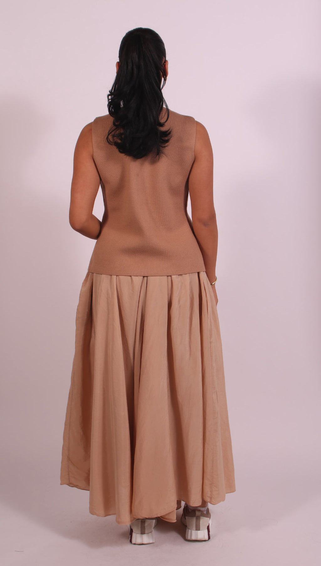 Volume skirt Camel