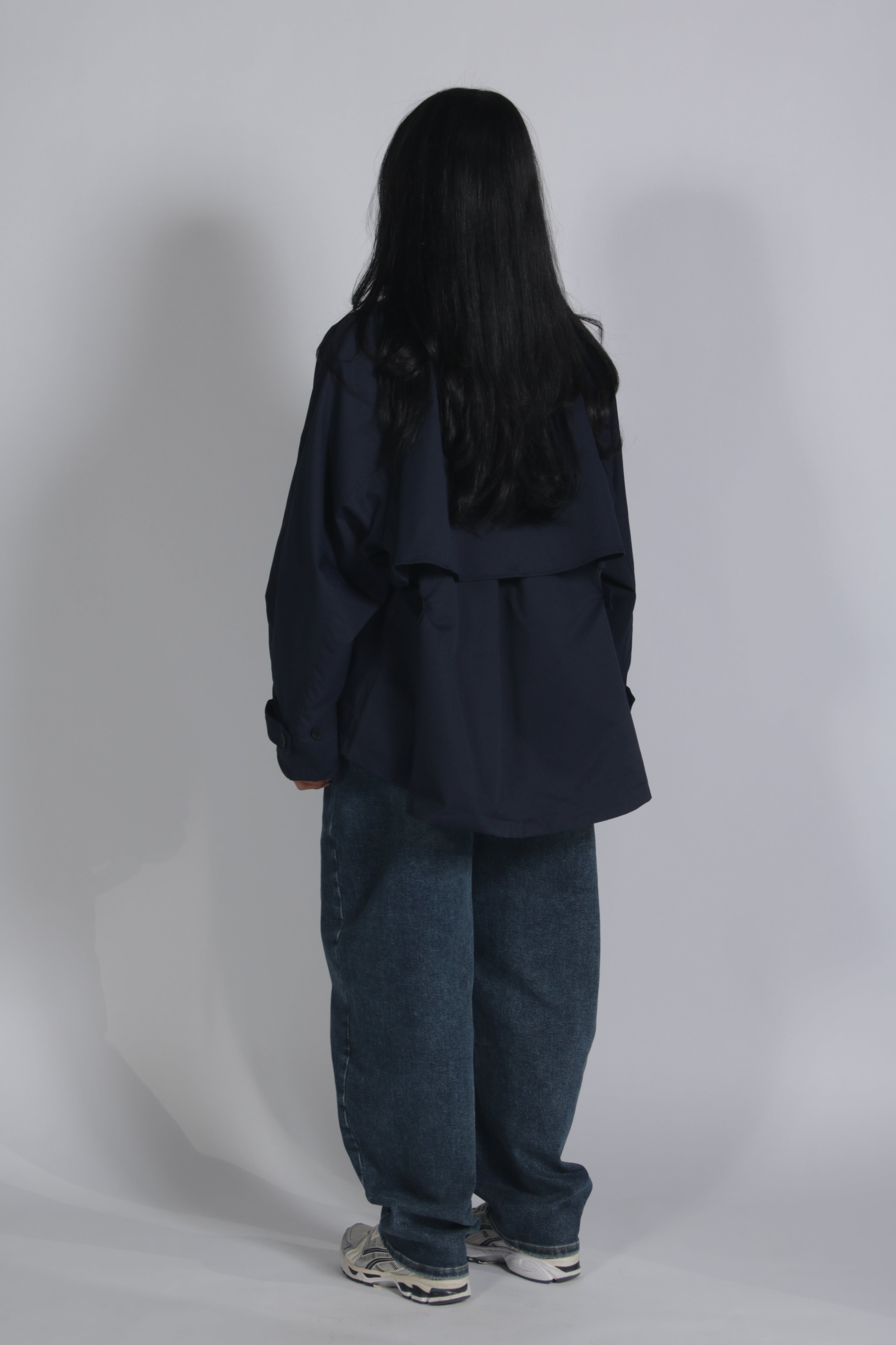 Short trench Navy