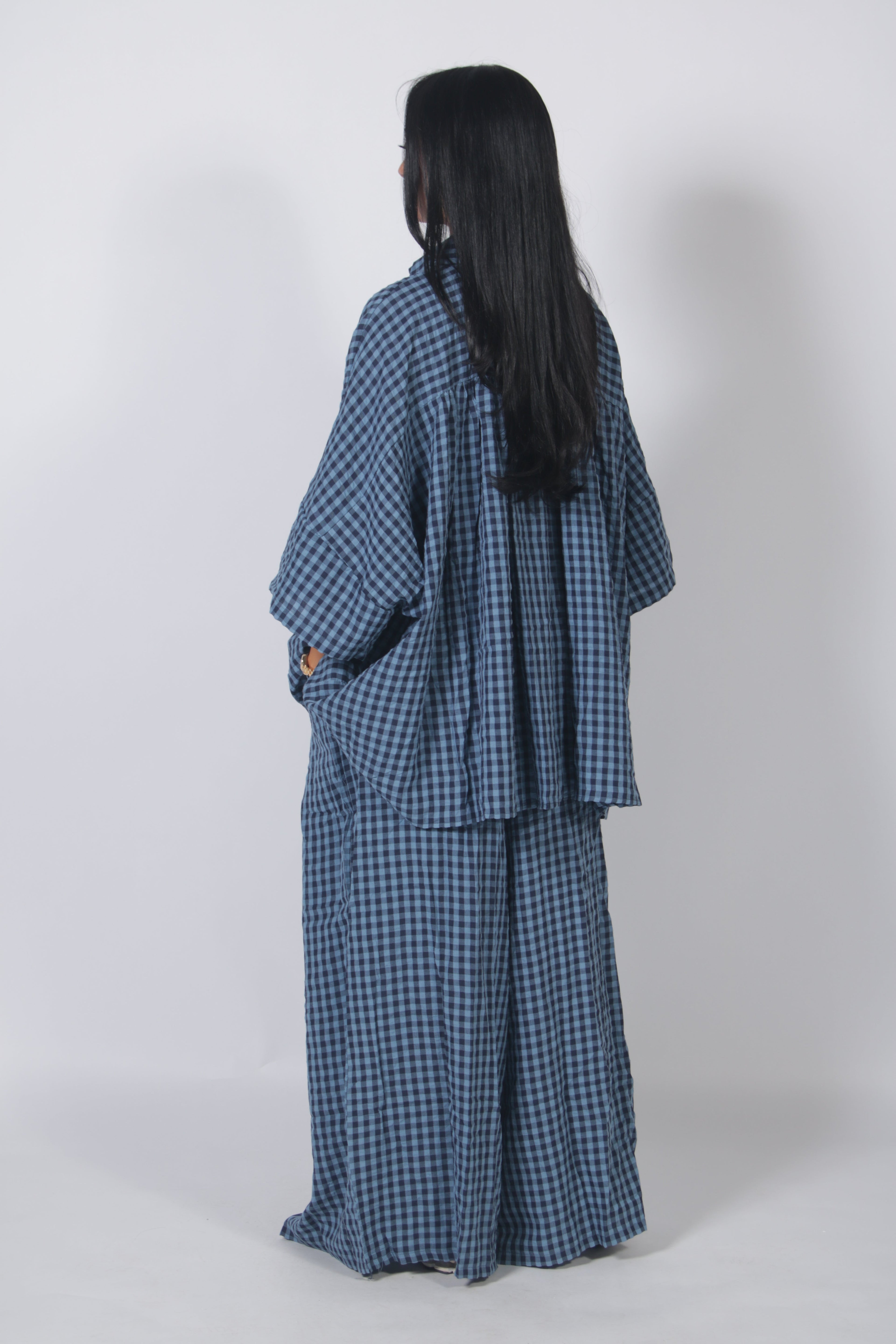 Plaid set Blue
