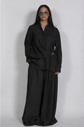 Linnen twinset Black