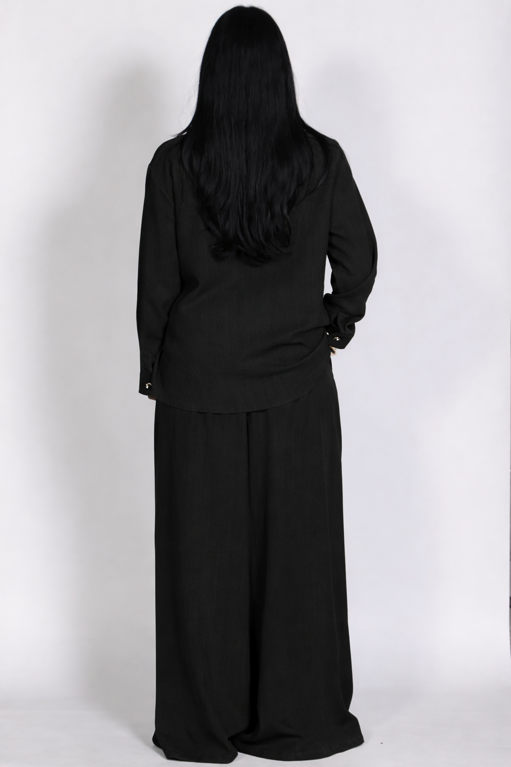 Linnen twinset Black