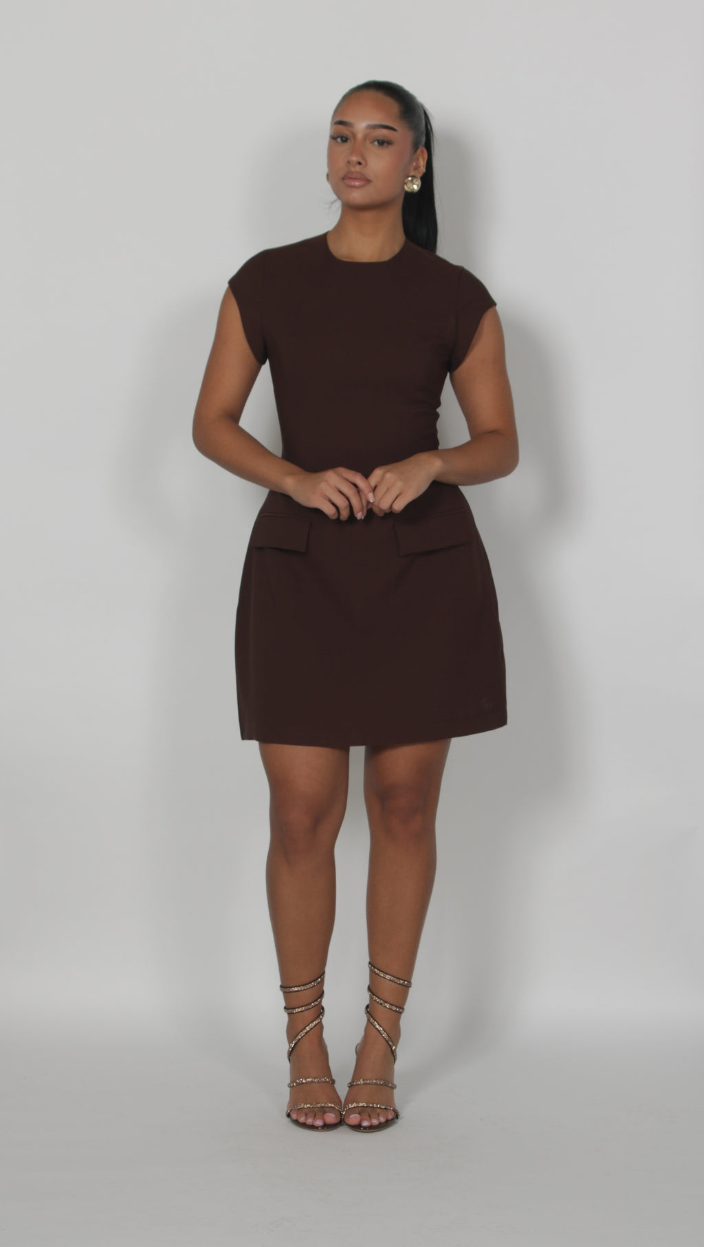 Silhouette dress Brown