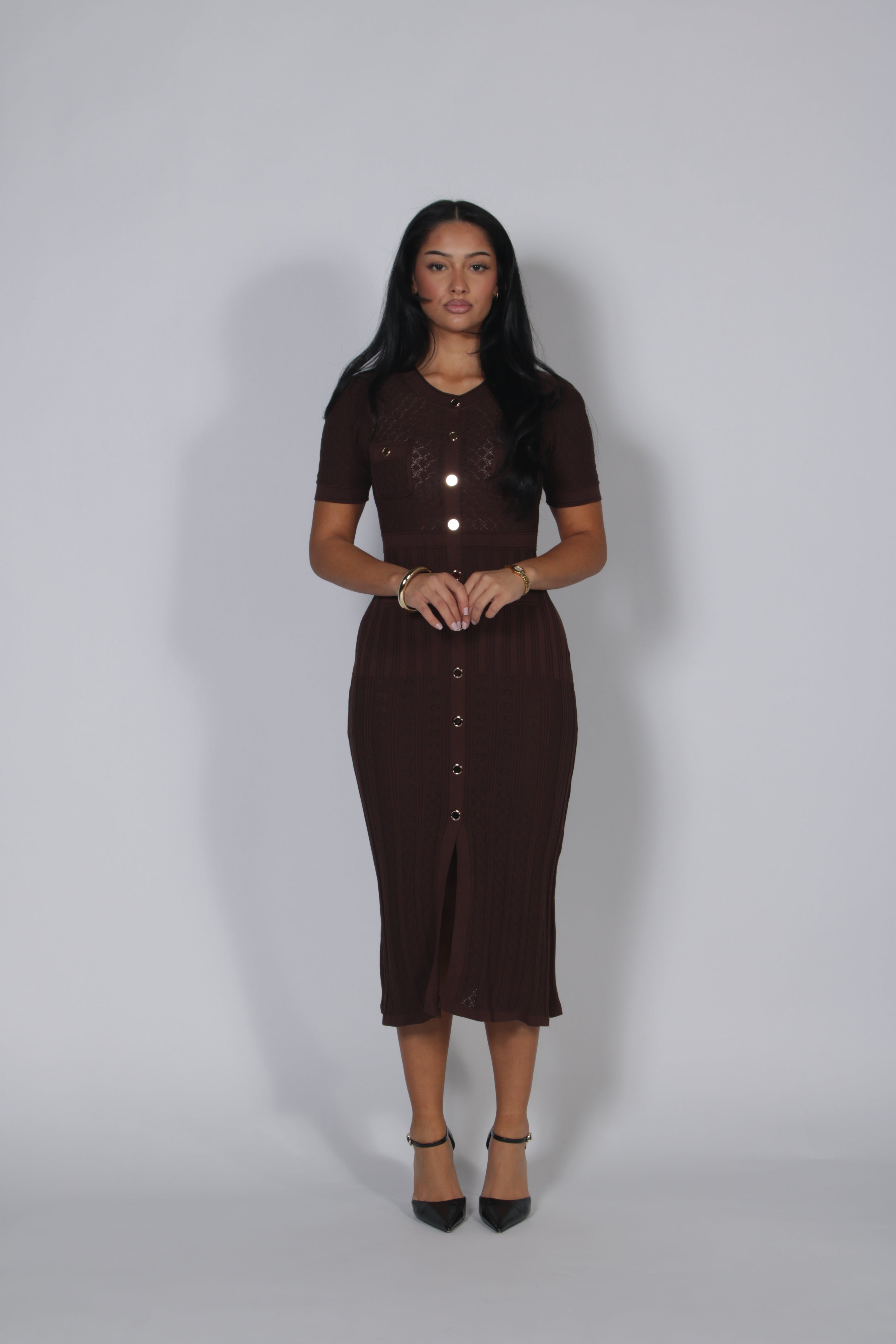 Sandra dress Brown