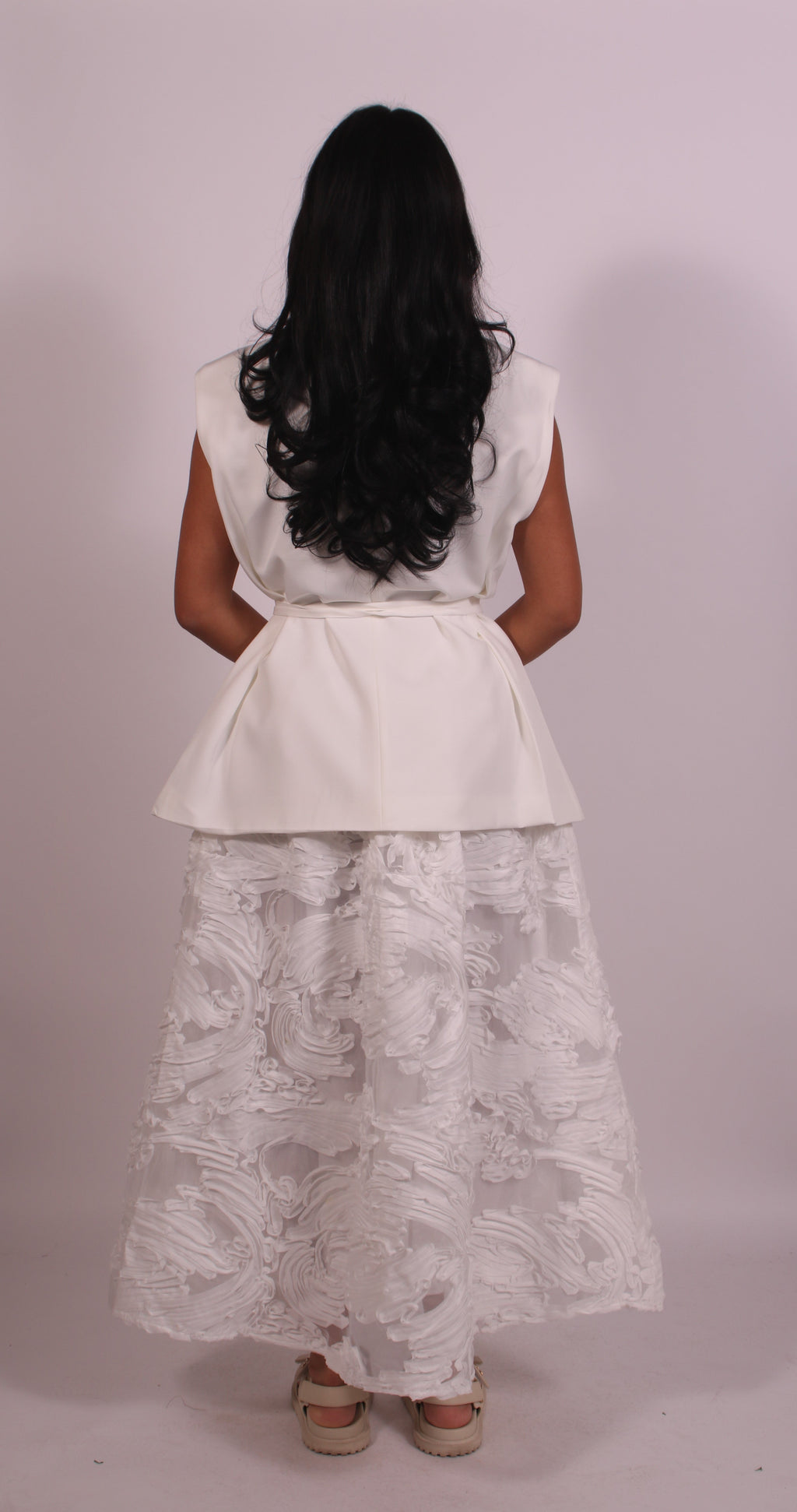 Flower skirt White