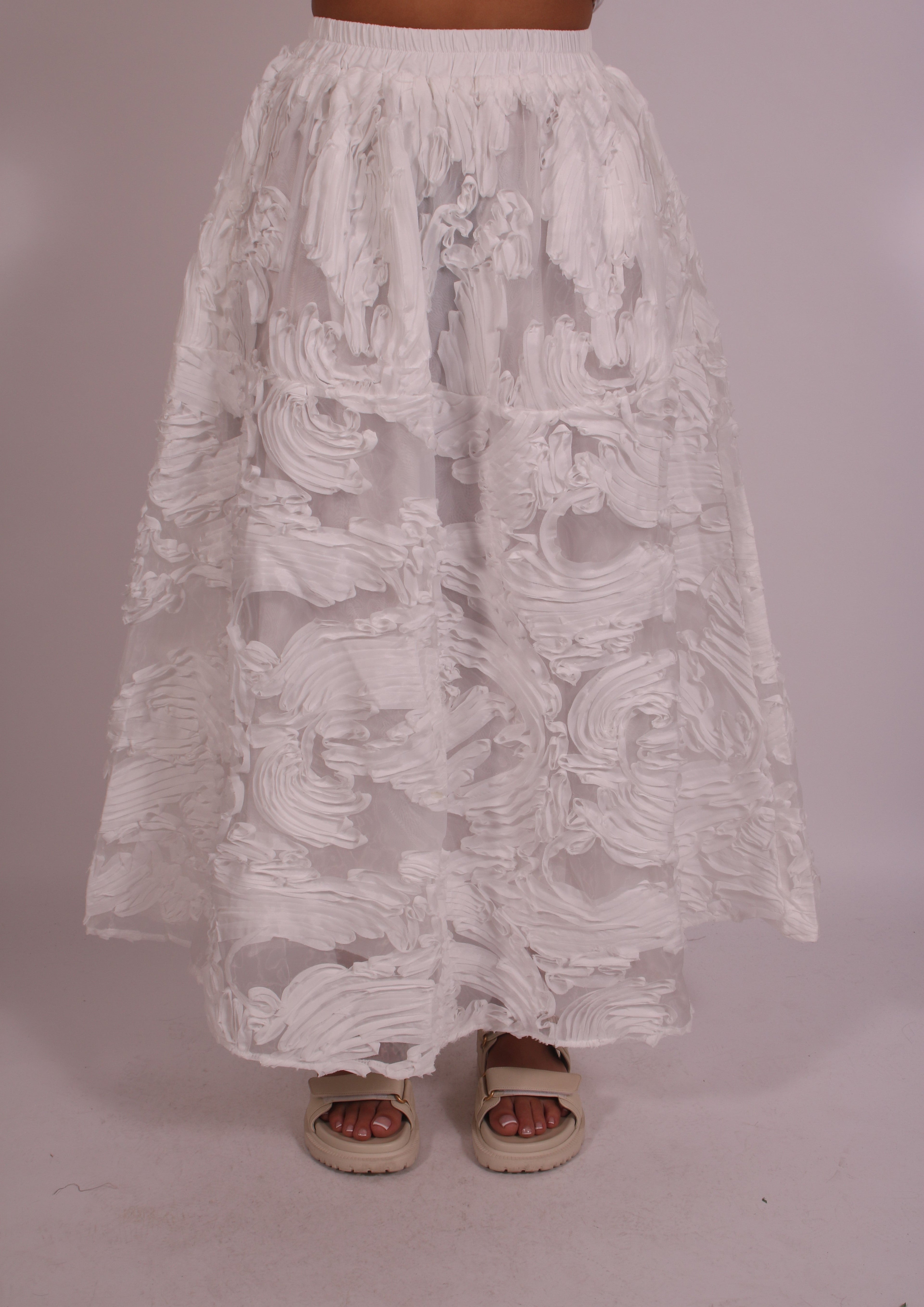 Flower skirt White