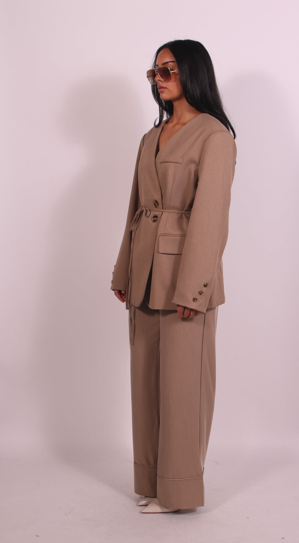 Tie blazer Beige