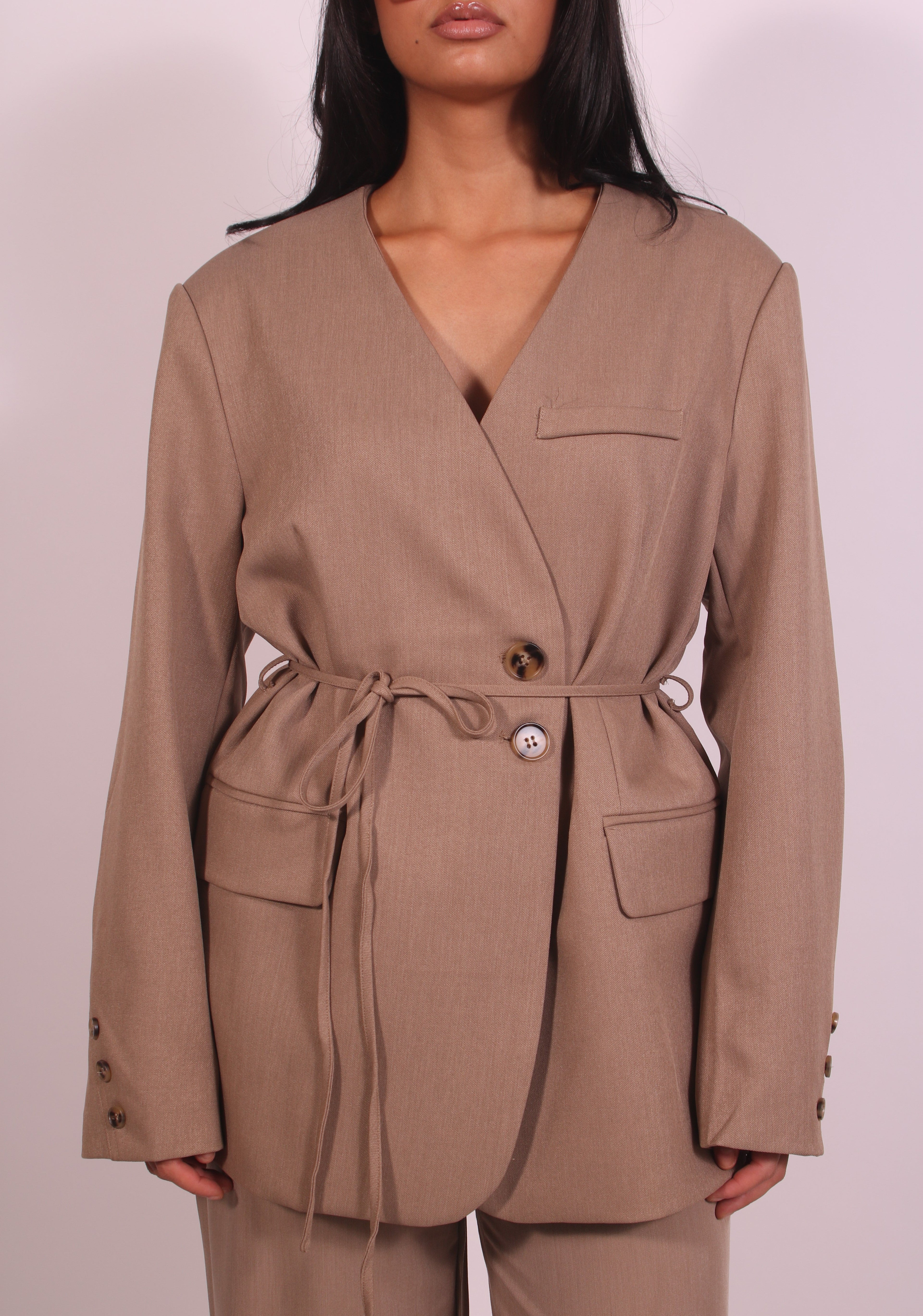 Tie blazer Beige