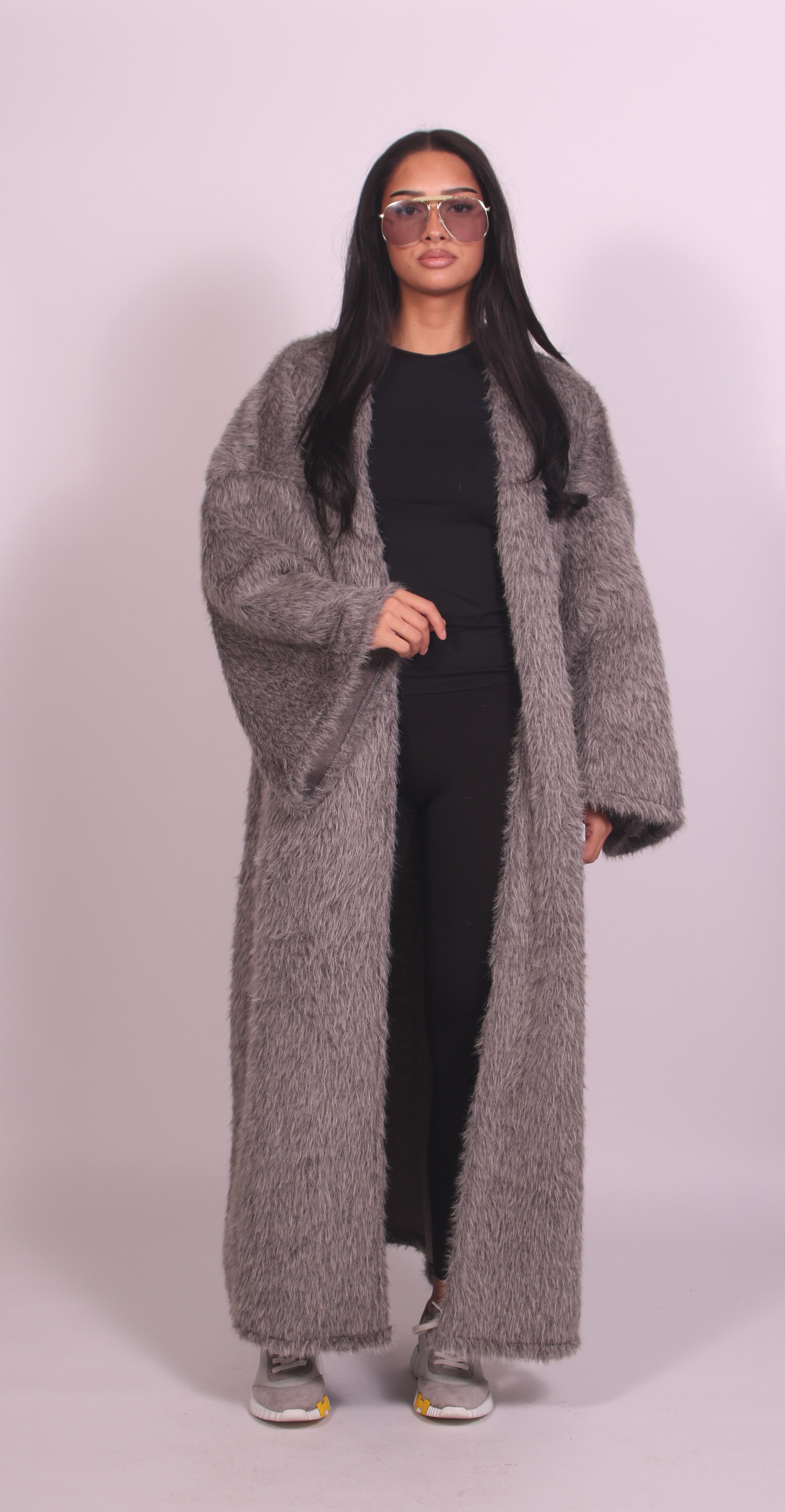 Fuzzy Cardigan Grey