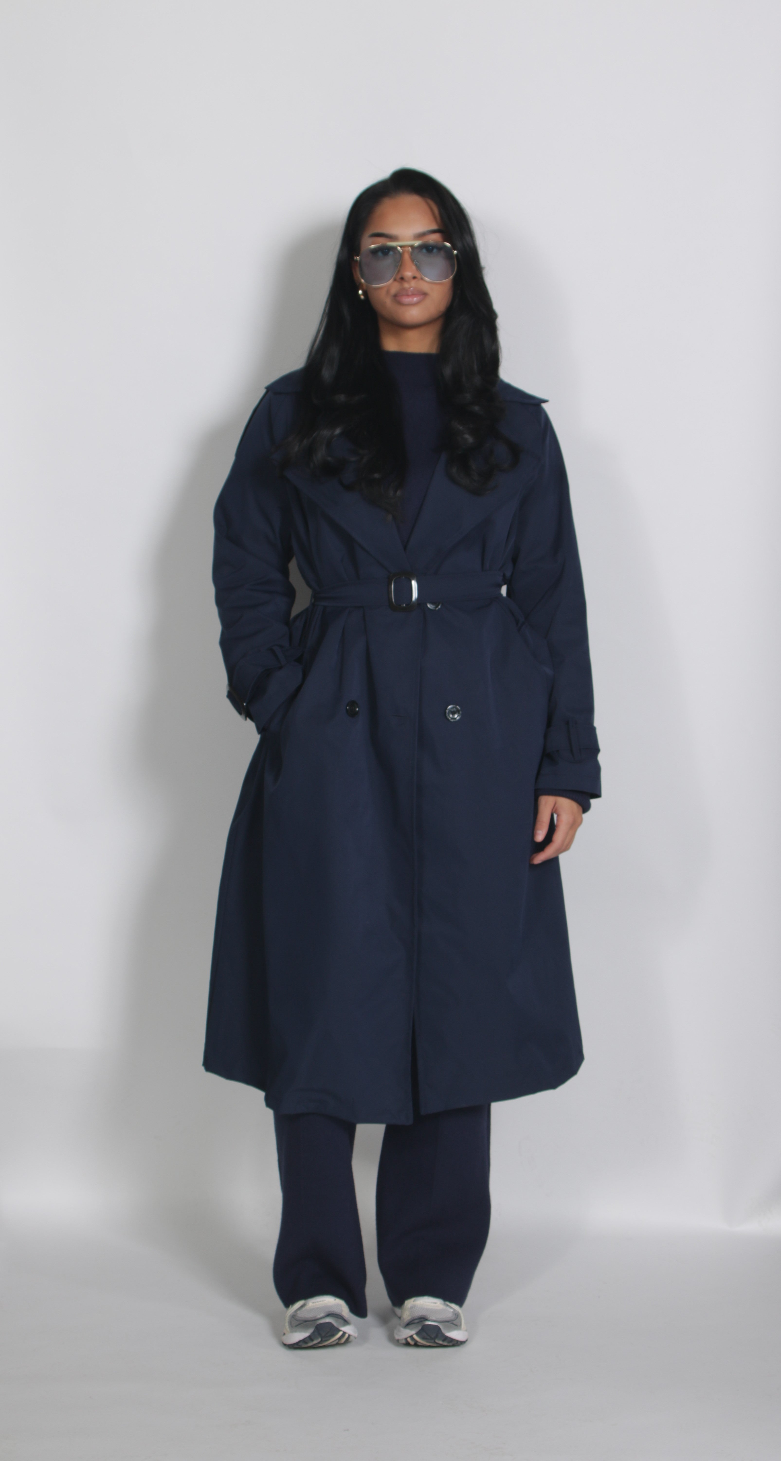 Midline trenchcoat Navy