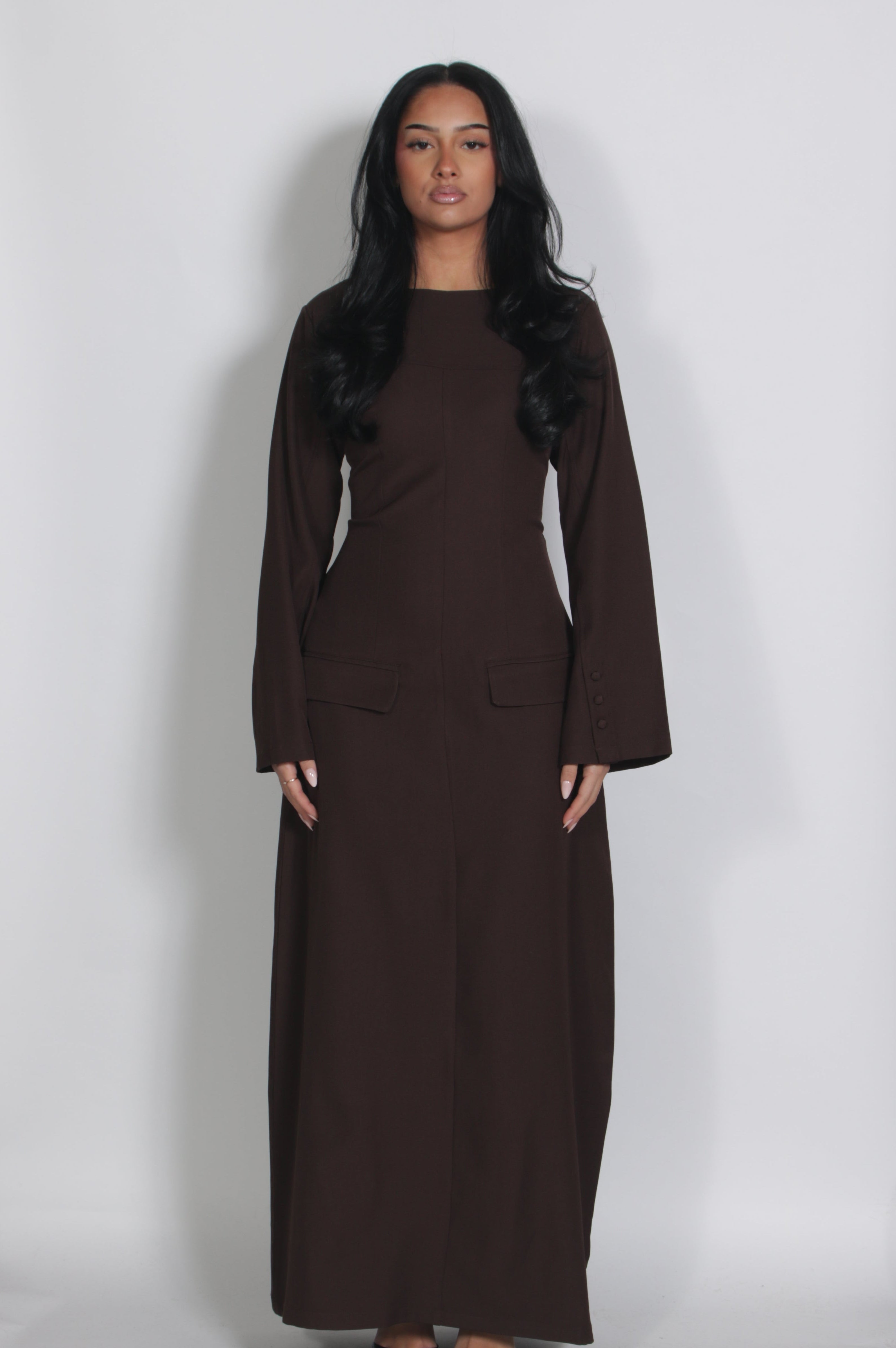 Essential dress Brown