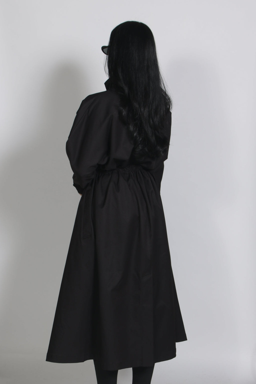 Zip up trenchcoat Black