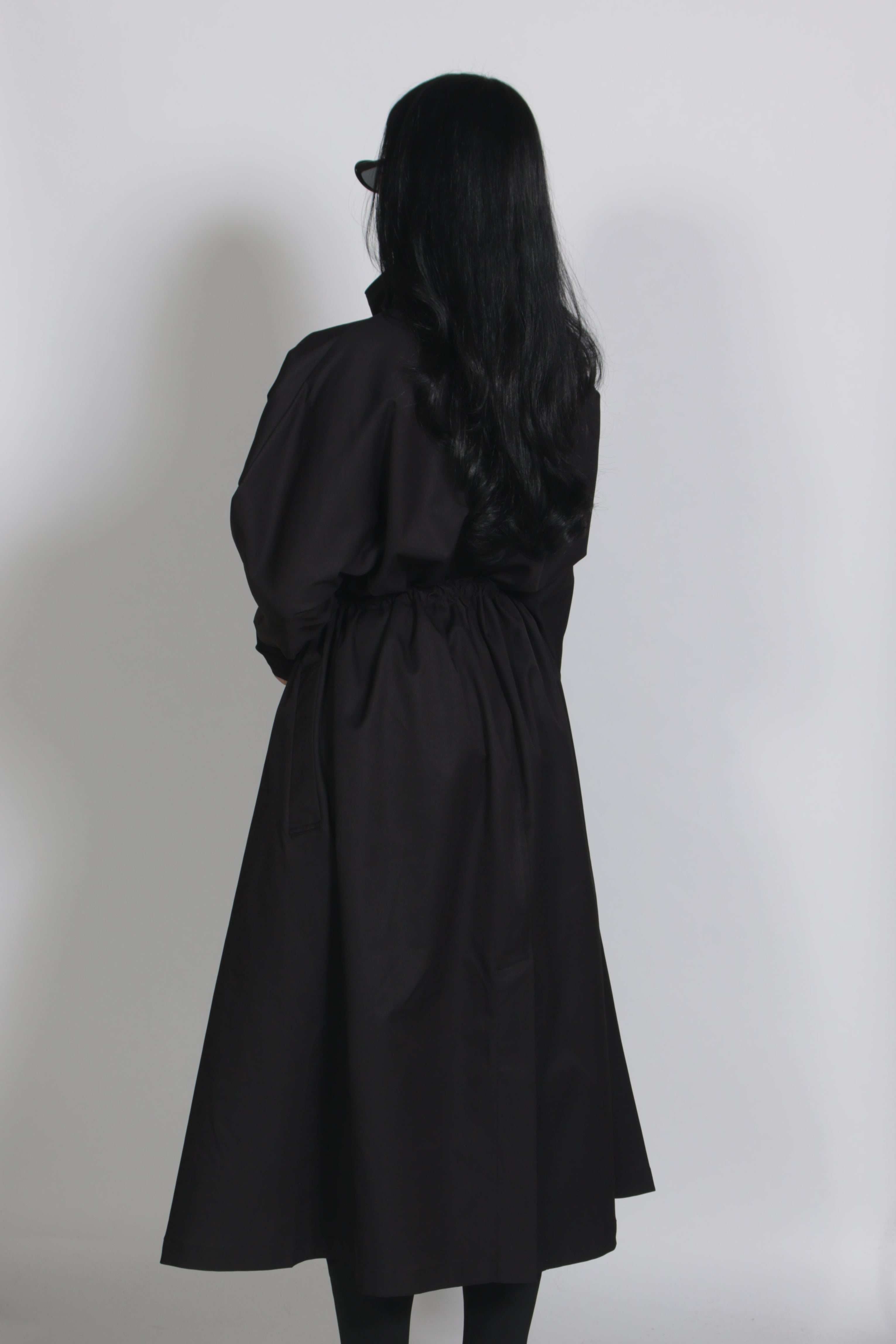 Zip up trenchcoat Black