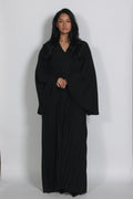 Plissé Dress Black