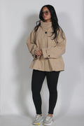 Short trench beige
