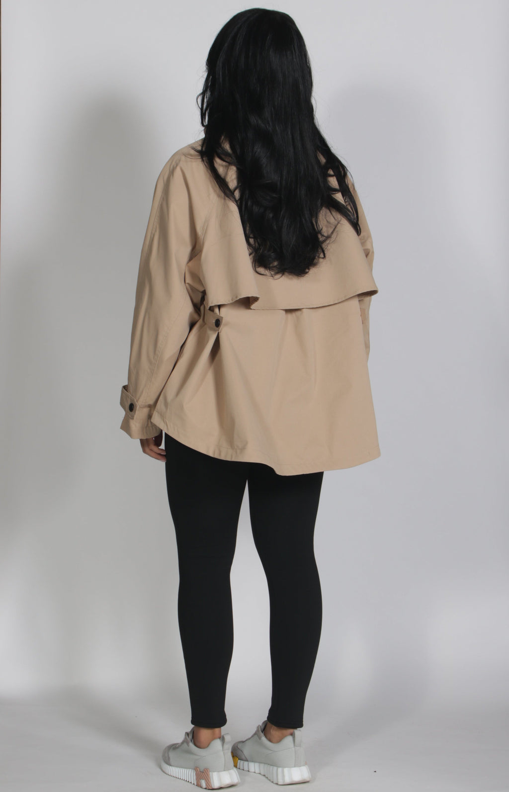Short trench beige