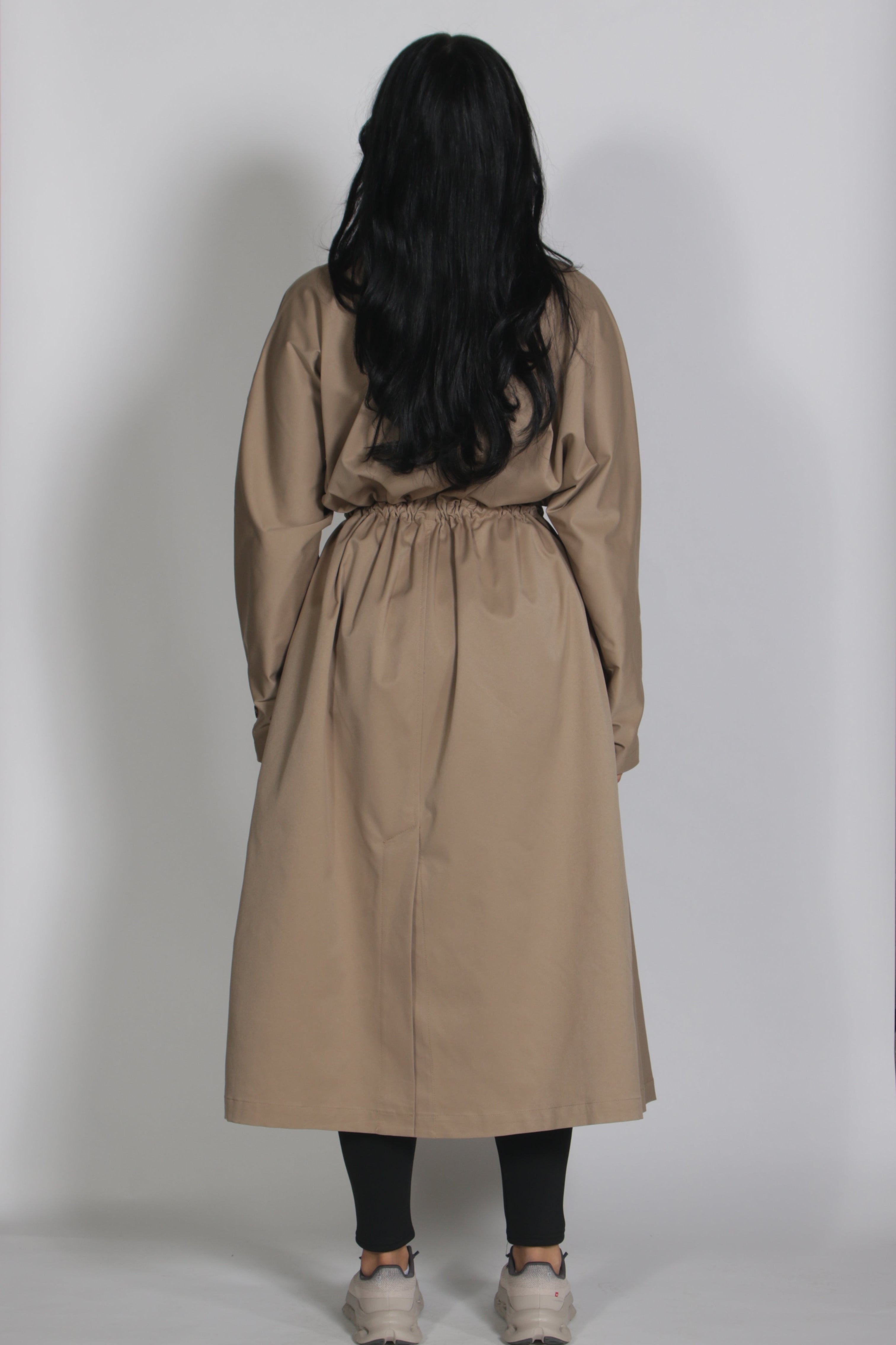 Zip up trenchcoat Beige